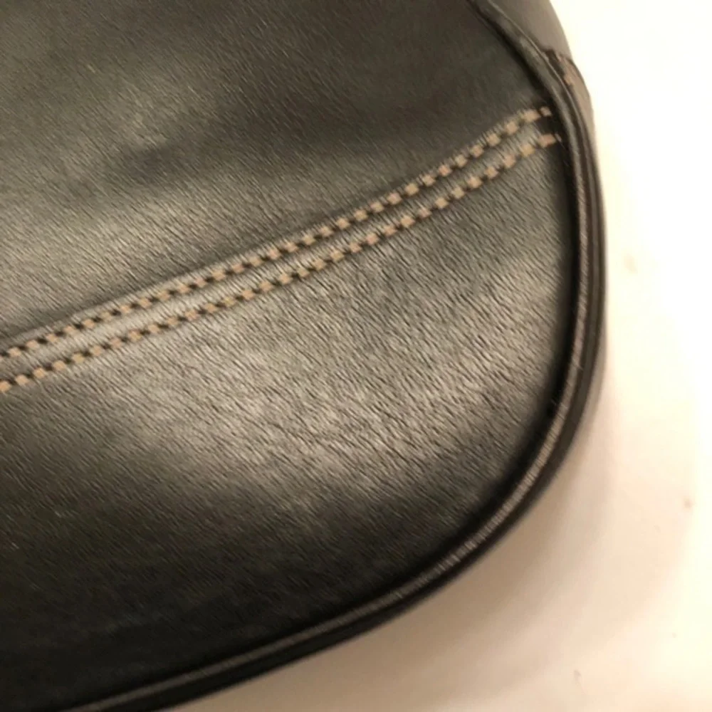 Coach black leather Hampton shoulder bag purse